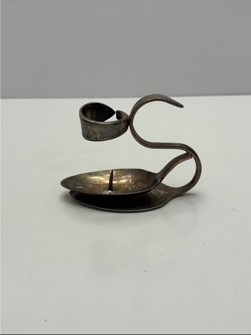 Vintage silver plated silverware candle holdery